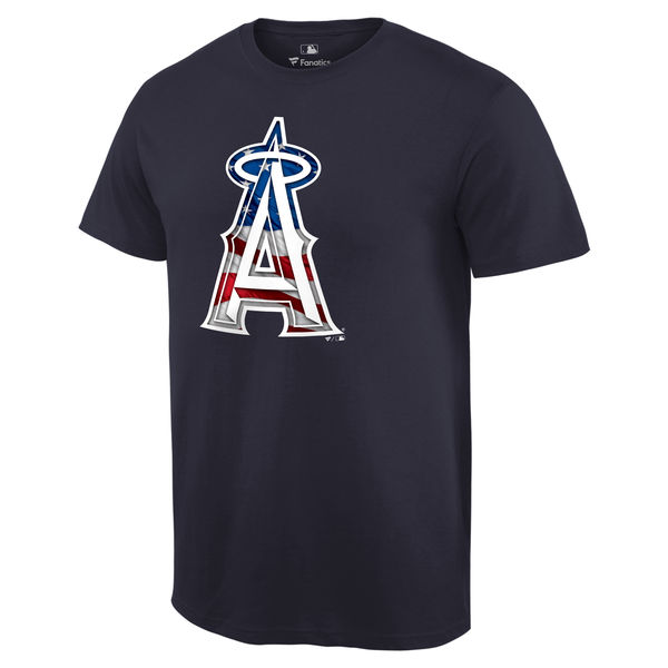 Los Angeles Angels of Anaheim Navy Banner Wave Team T-Shirt