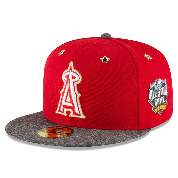 Los Angeles Angels New Era Red 2016 MLB All-Star Game Patch 59FIFTY Fitted Hat