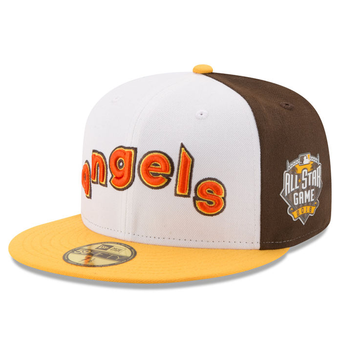 Los Angeles Angels New Era White/Yellow Home Run Derby 2016 All-Star Game Patch Authentic Collection 59FIFTY Fitted Hat