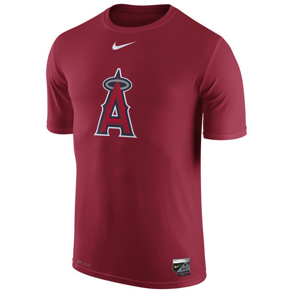 Los Angeles Angels of Anaheim Red Authentic Collection Legend Logo 1.5 Performance Dri-FIT T-Shirt