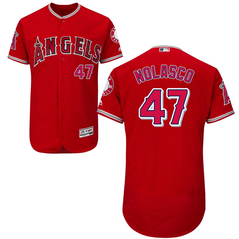 Los Angeles Angels Ricky Nolasco #47 Alternate Red Authentic Collection Flex Base Jersey