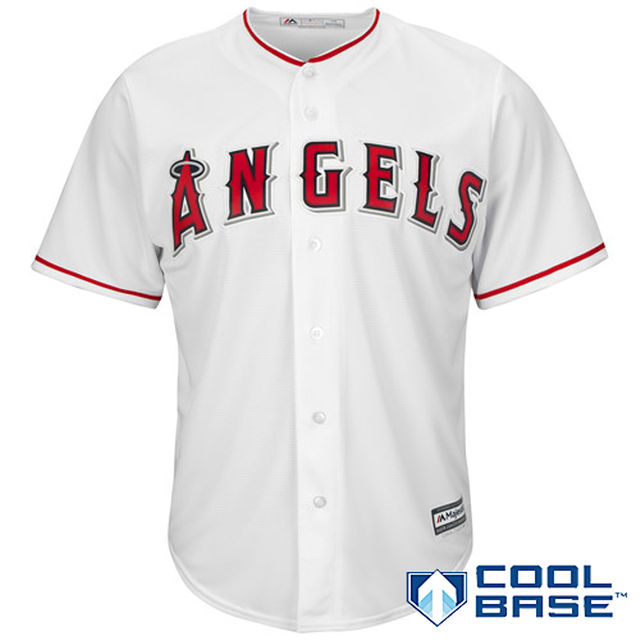 Los Angeles Angels Majestic White Official Cool Base Team Jersey