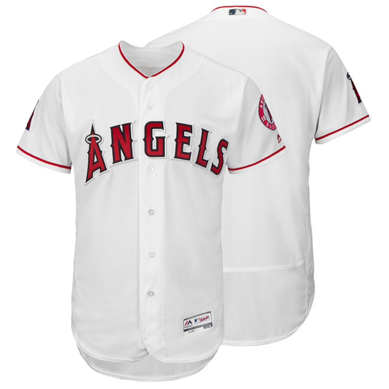 Los Angeles Angels Majestic White Flexbase Authentic Collection Team Jersey