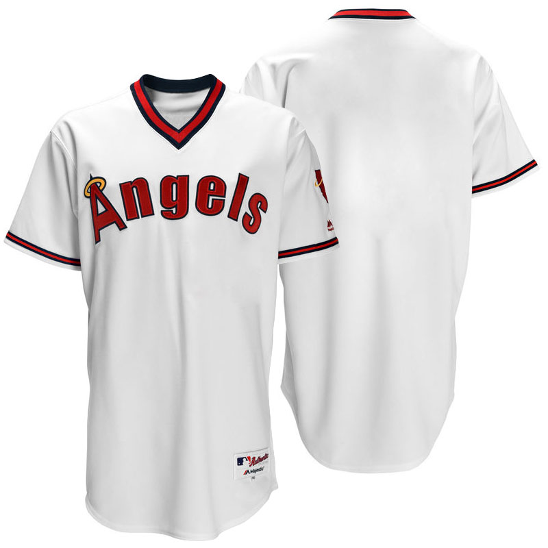 Los Angeles Angels White 1970 Turn Back The Clock Throwback Team Jersey