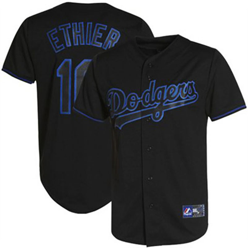 Los Angeles Dodgers #16 Andre Ethier Black Fashion Jersey