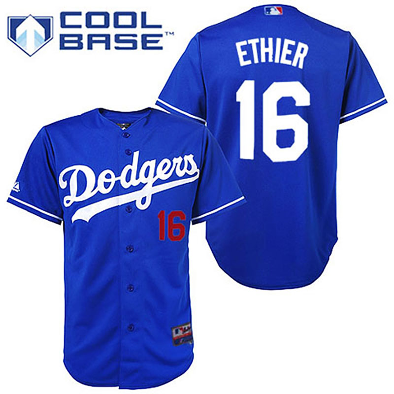 Los Angeles Dodgers #16 Andre Ethier Blue Cool Base Jersey