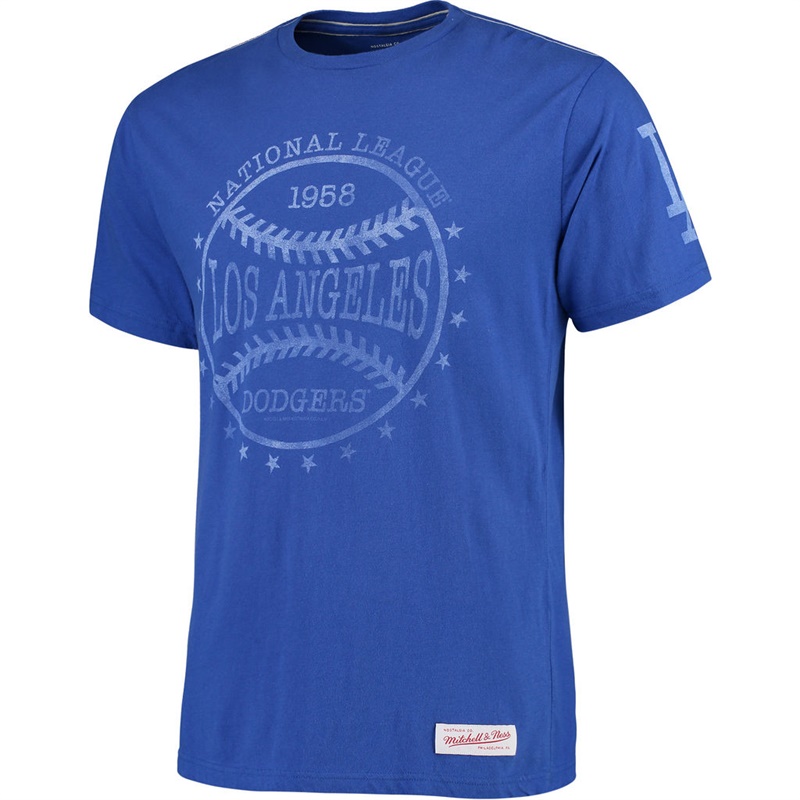 Mens Los Angeles Dodgers Batted Ball Royal Tailored T-Shirt