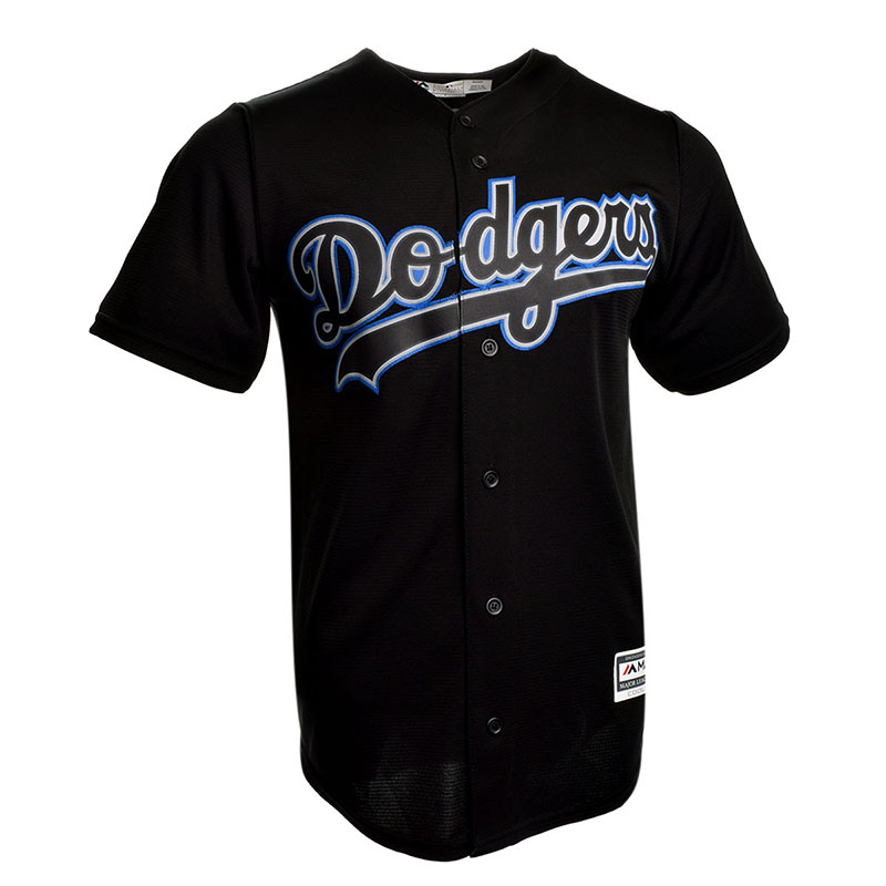 Los Angeles Dodgers Cool Base Black on Black Color Pop Jersey