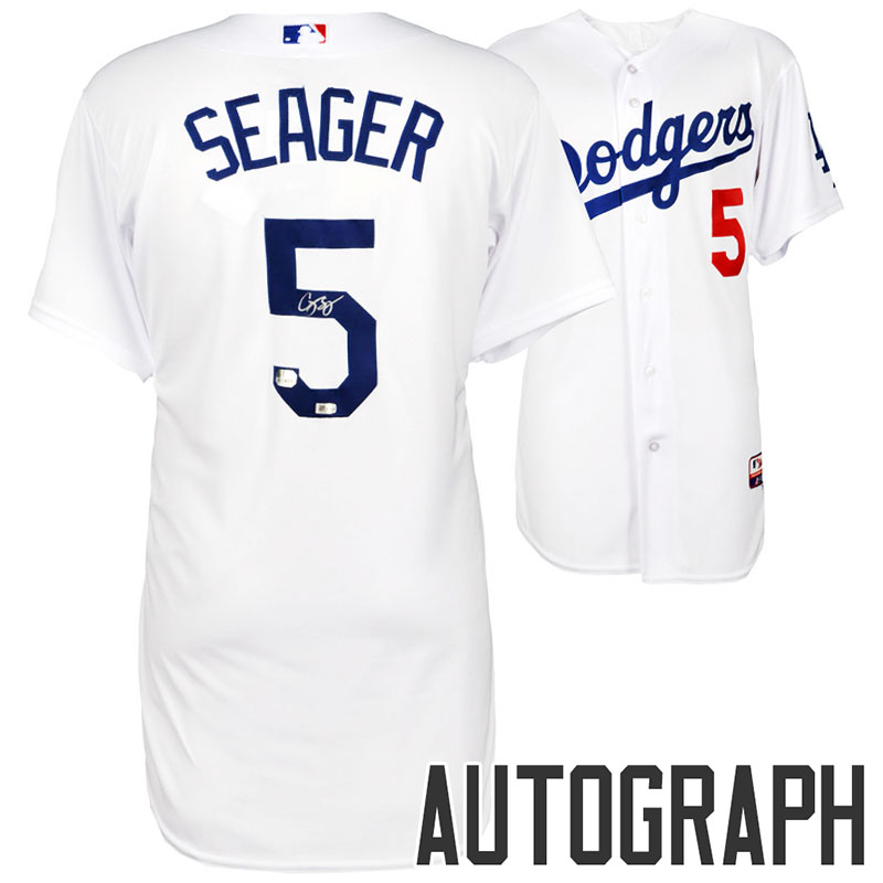 Los Angeles Dodgers Corey Seager 2016 Autographed White Jersey