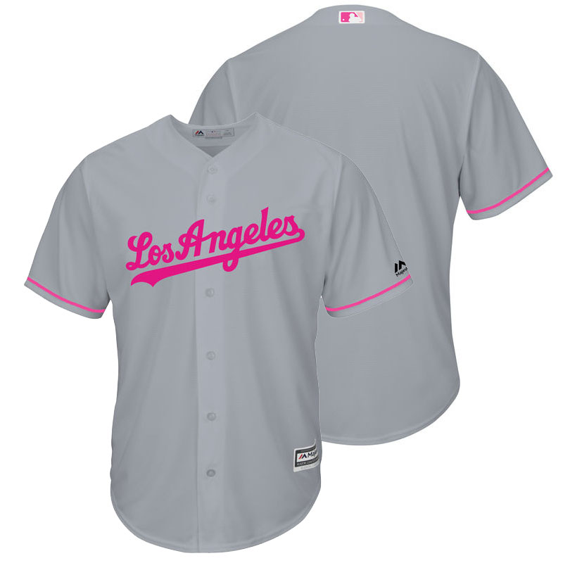 L.A. Dodgers Gray Road 2016 Mother's Day Cool Base Team Jersey