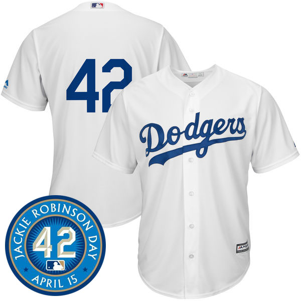 Los Angeles Dodgers #42 Jackie Robinson Majestic White Cool Base Jersey