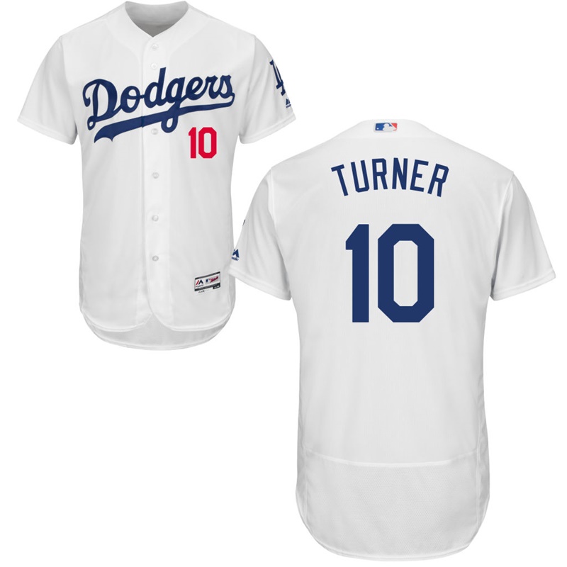 Los Angeles Dodgers Justin Turner #11 White Home Authentic Collection Flex Base Jersey