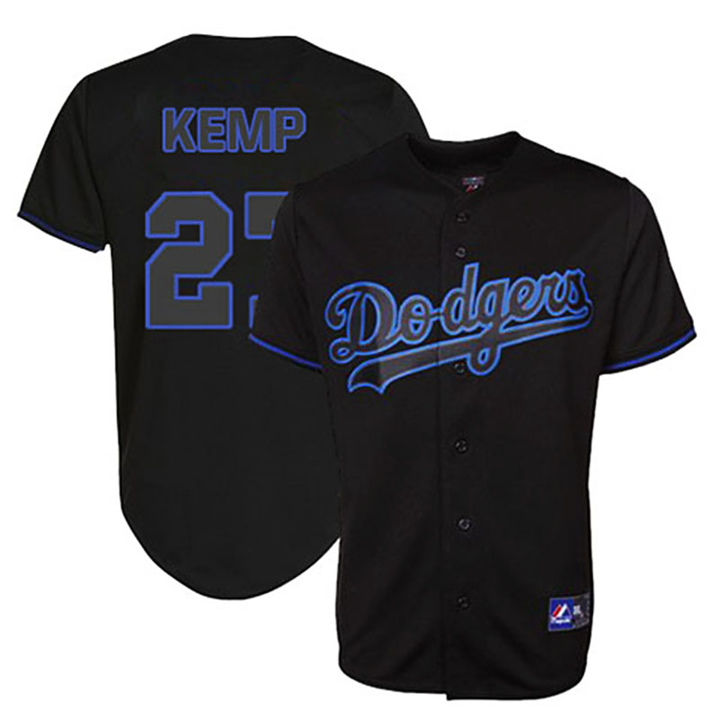 Los Angeles Dodgers #27 Matt Kemp Black Fashion Jersey