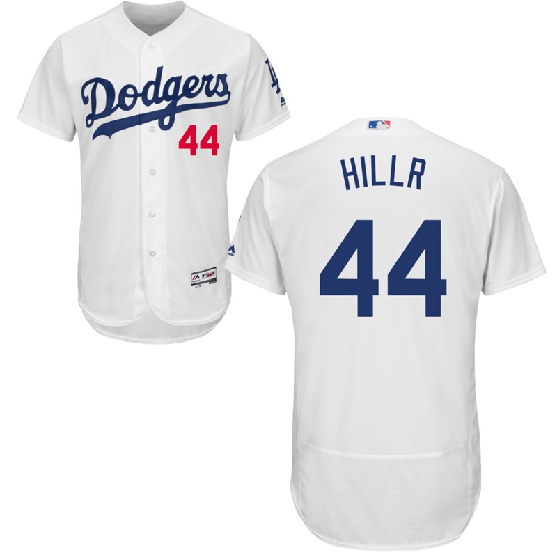 Los Angeles Dodgers Rich Hill #44 Home White Authentic Collection Flex Base Jersey