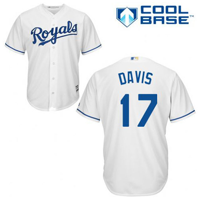 Los Angeles Dodgers Wade Davis #17 White Official Cool Base Jersey