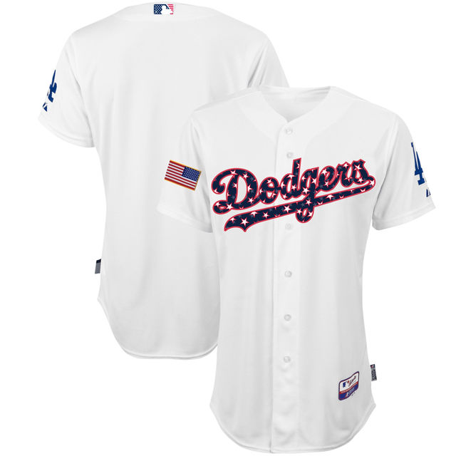 Los Angeles Dodgers White 2016 Independence Day Stars & Stripes Authentic Cool Base Jersey