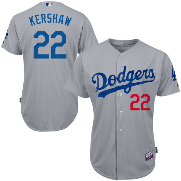 Los Angeles Dodgers #22 Clayton Kershaw Gray Alternate 6300 Player Authentic Jersey