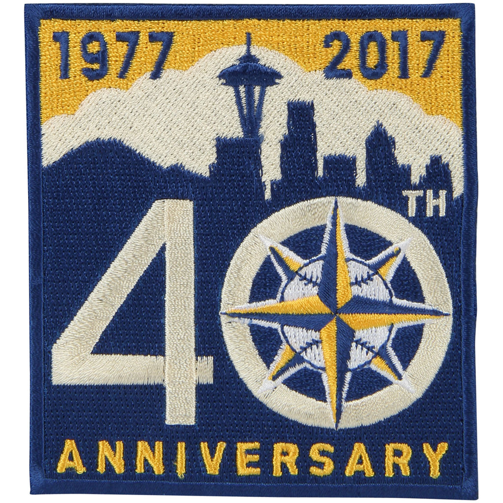 Seattle Mariners Blue/Gold 40th Anniversary Team Logo Patch