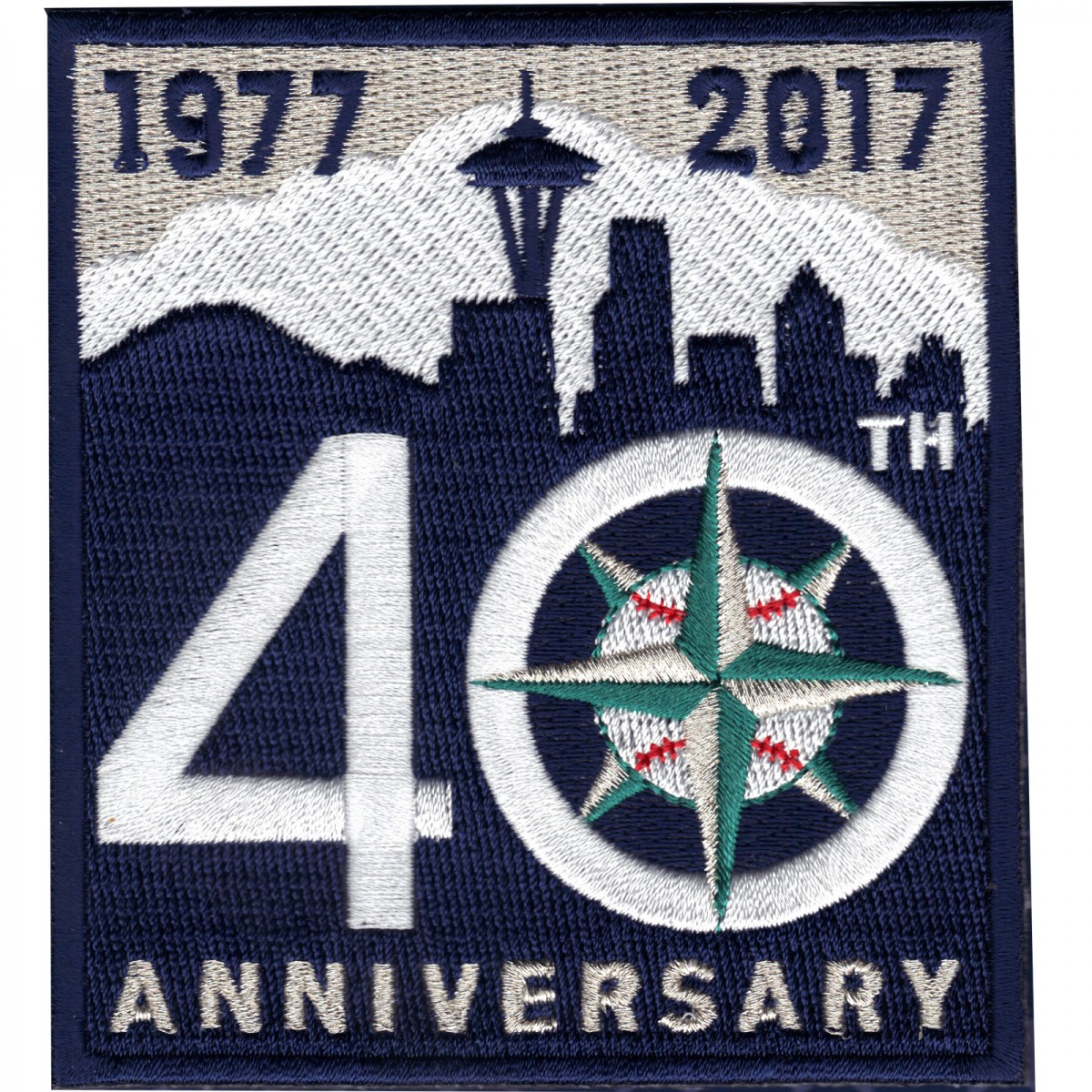 Seattle Mariners Blue/White 40th Anniversary Team Logo Patch