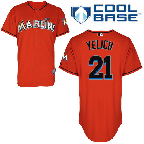 Miami Marlins #21 Christian Yelich Red Alternate Cool Base Jersey