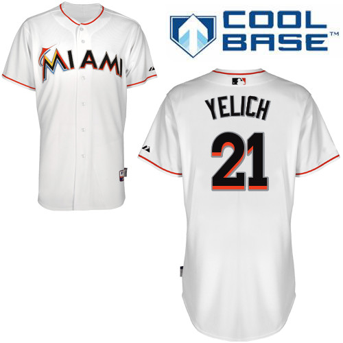 Miami Marlins #21 Christian Yelich White Home Cool Base Jersey