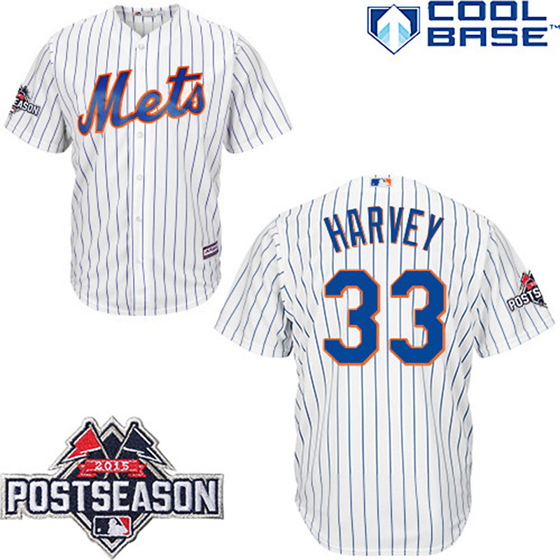 New York Mets #33 Matt Harvey White Cool Base Home Jersey