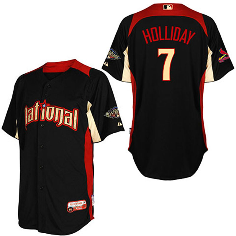 St. Louis Cardinals #7 Matt Holliday National League 2011 All Star BP Black Cool Base Jersey