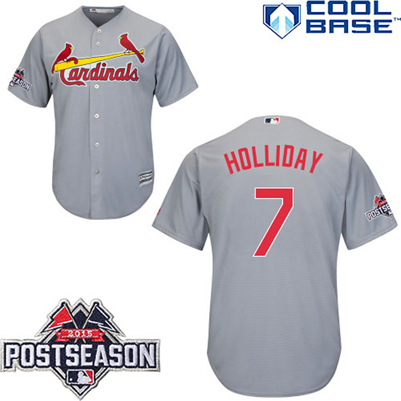 St. Louis Cardinals #7 Matt Holliday Gray Cool Base Road Jersey