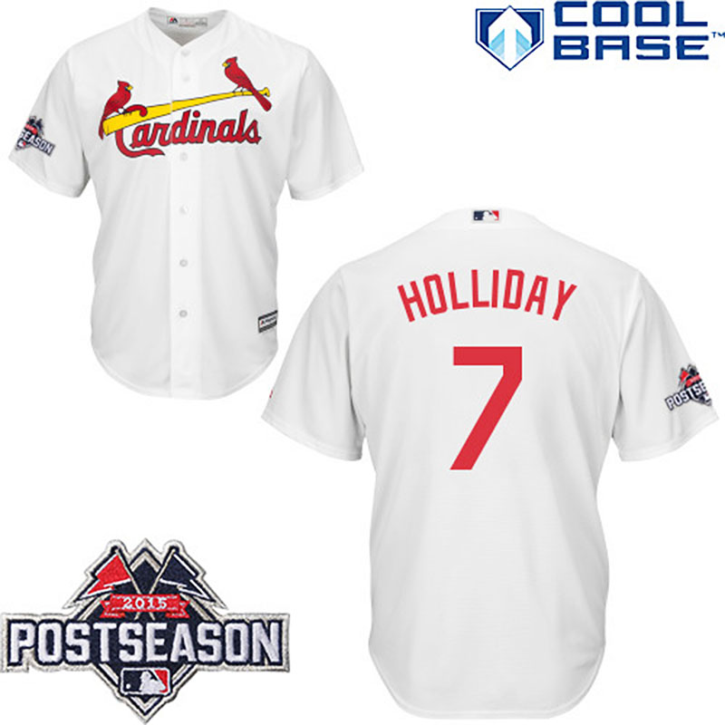 St. Louis Cardinals #7 Matt Holliday White Cool Base Home Jersey