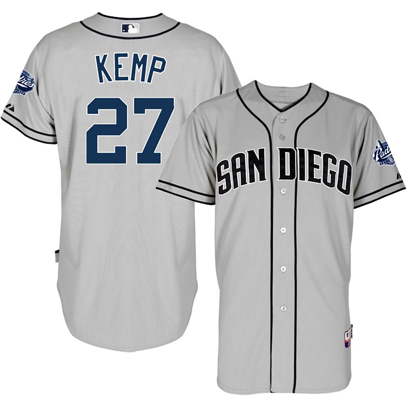 San Diego Padres Matt Kemp Authentic Gray Cool Base Jersey