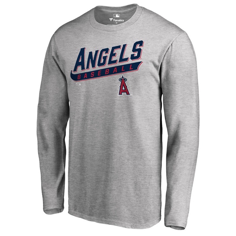 Men's Los Angeles Angels Red Baseline Long Sleeve Legend T-Shirt