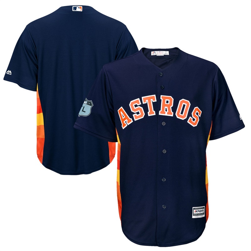 Men's Houston Astros Navy 2017 Spring Training Cool Base Authentic Team Jersey