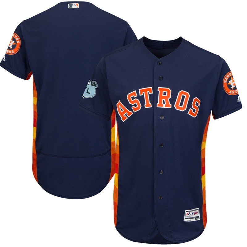 Men's Houston Astros Navy 2017 Spring Training Flex Base Authentic Team Jersey