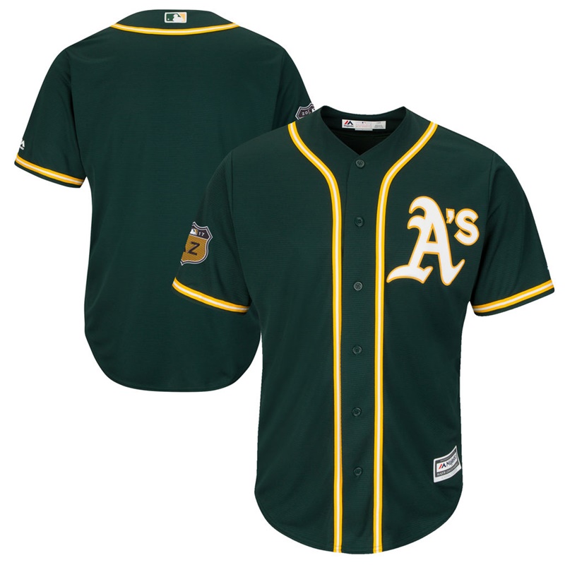 Men's Oakland Athletics Green 2017 Spring Training Cool Base Authentic Team Jersey