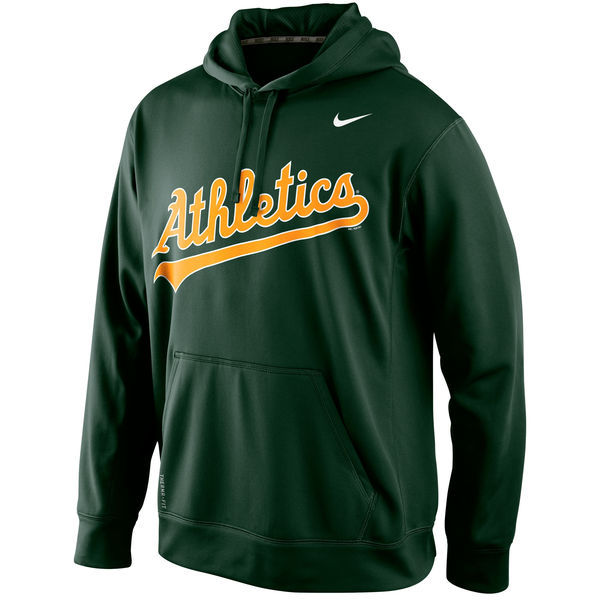 Men's Oakland Athletics Green Team Logo Fleece Pullover Hoodie