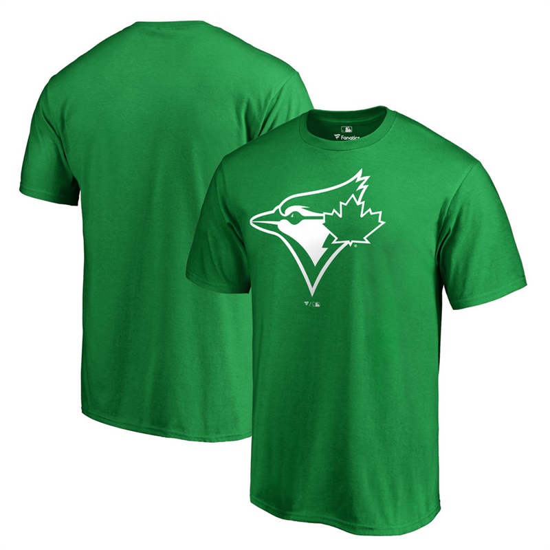 Men's Toronto Blue Jays Kelly Green St. Patrick's Day White Logo T-Shirt