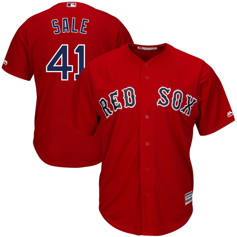 Men's Boston Red Sox Chris Sale #41 Alternate Red Cool Base Jersey