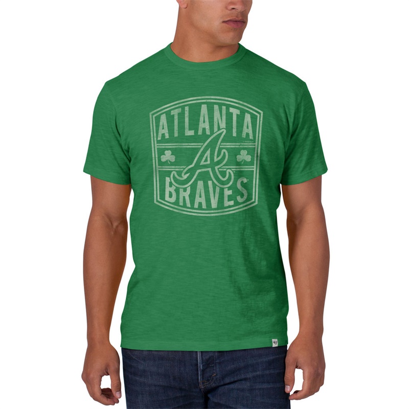 Men's Atlanta Braves Kelly Green St. Patrick's Day Scrum T-Shirt