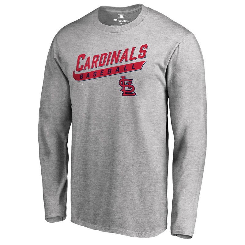 Men's St. Louis Cardinals Heathered Gray Baseline Long Sleeve Legend T-Shirt