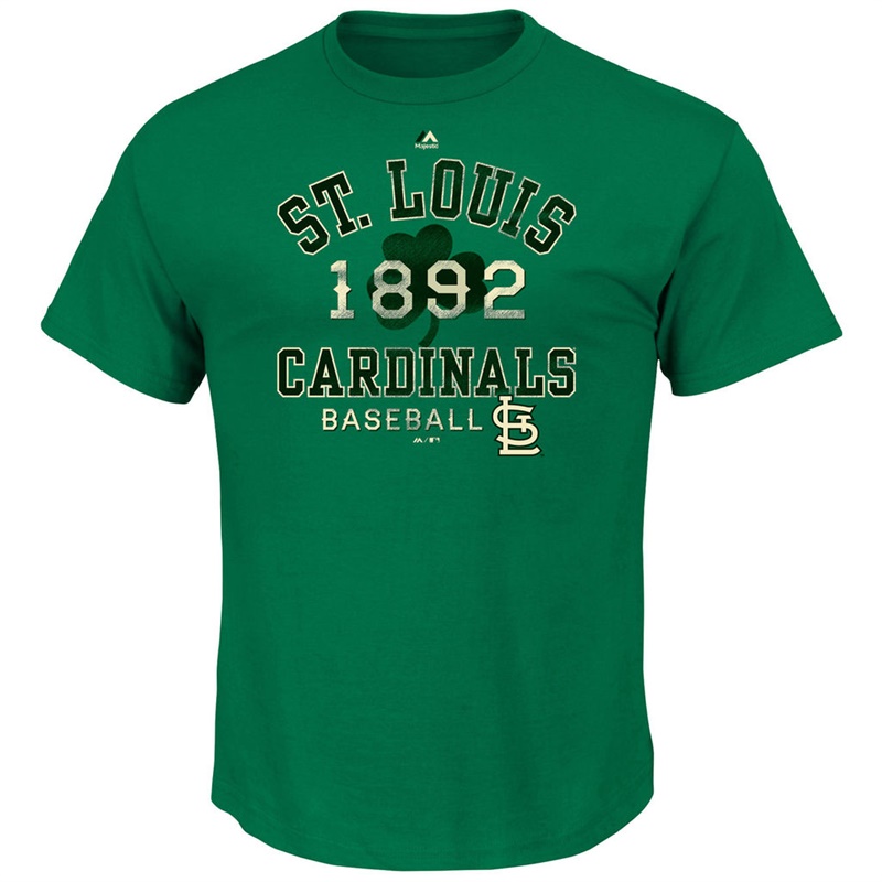 Men's St. Louis Cardinals Kelly Green Dugout Vintage Celtic T-Shirt