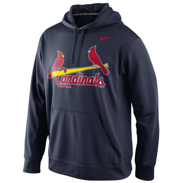 Men's St. Louis Cardinals Navy Primary Logo Fleece Pullover Hoodie