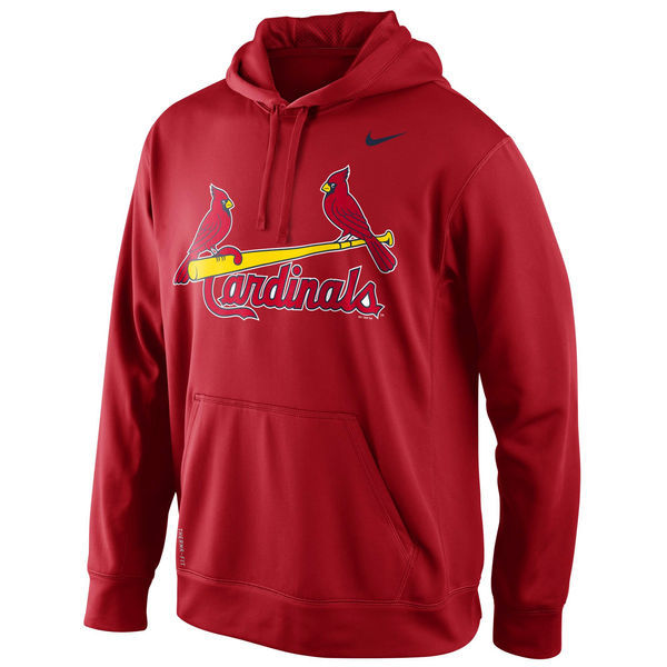 Men's St. Louis Cardinals Red Primary Logo Fleece Pullover Hoodie