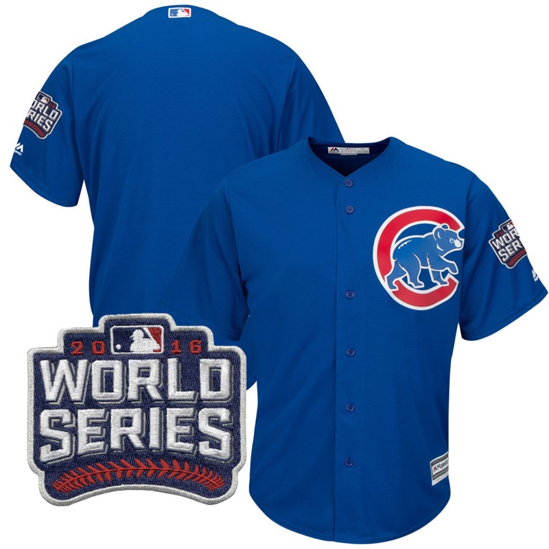 Men's Chicago Cubs Royal 2016 World Series Bound Cool Base Jersey