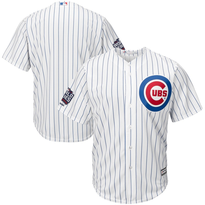 Men's Chicago Cubs White 2016 World Series Champions Patch Cool Base Jersey