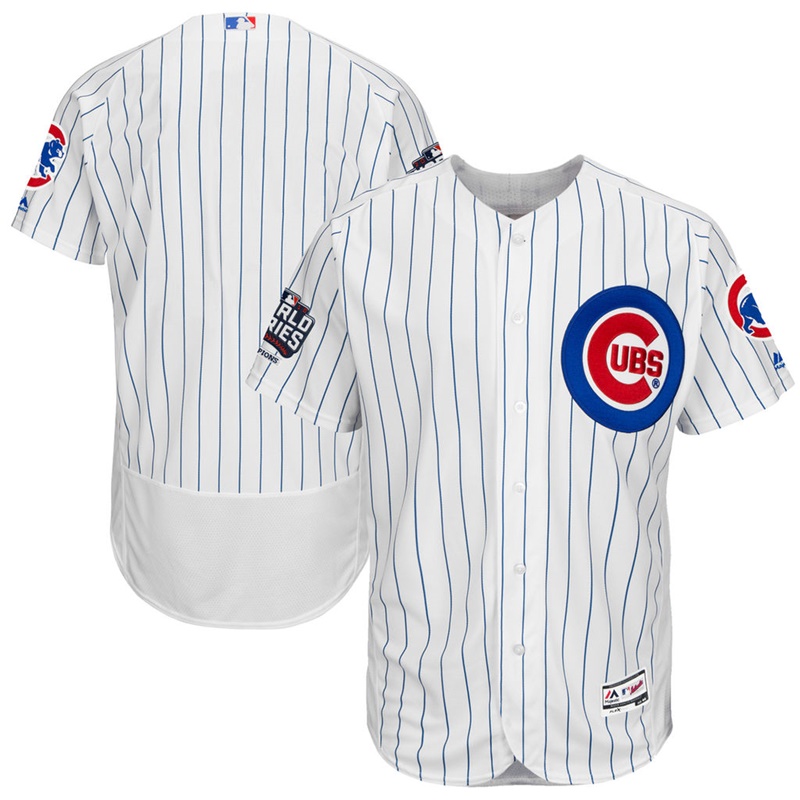 Chicago Cubs White 2016 World Series Champions Patch Flex Base Jersey