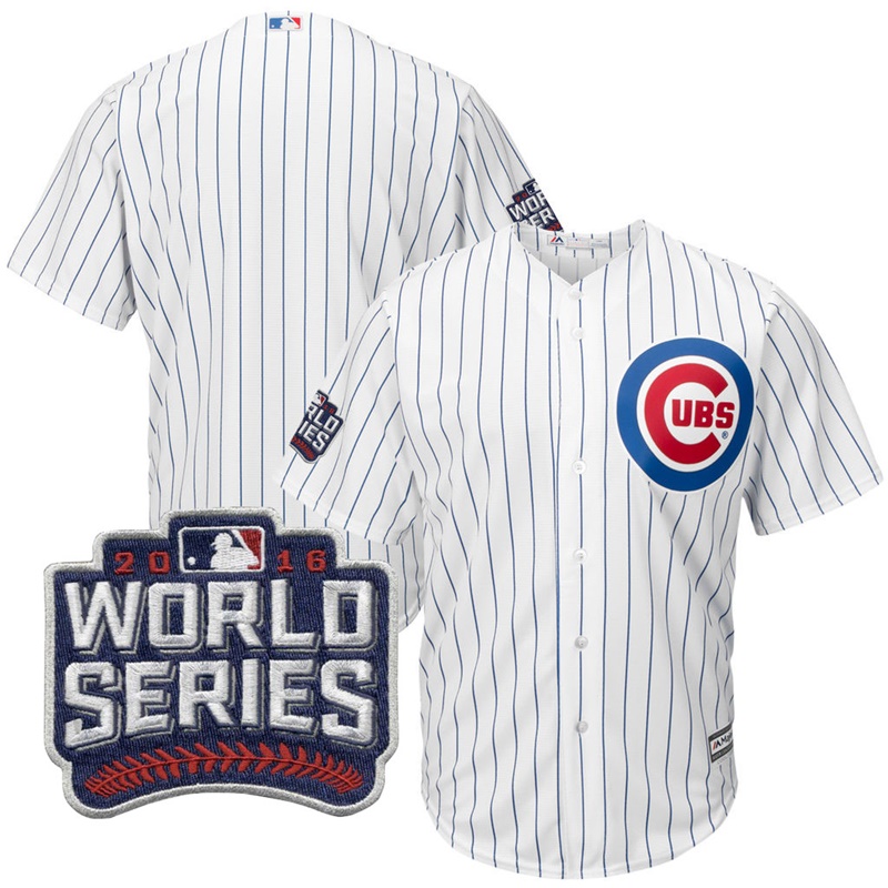 Men's Chicago Cubs White 2016 World Series Bound Cool Base Jersey