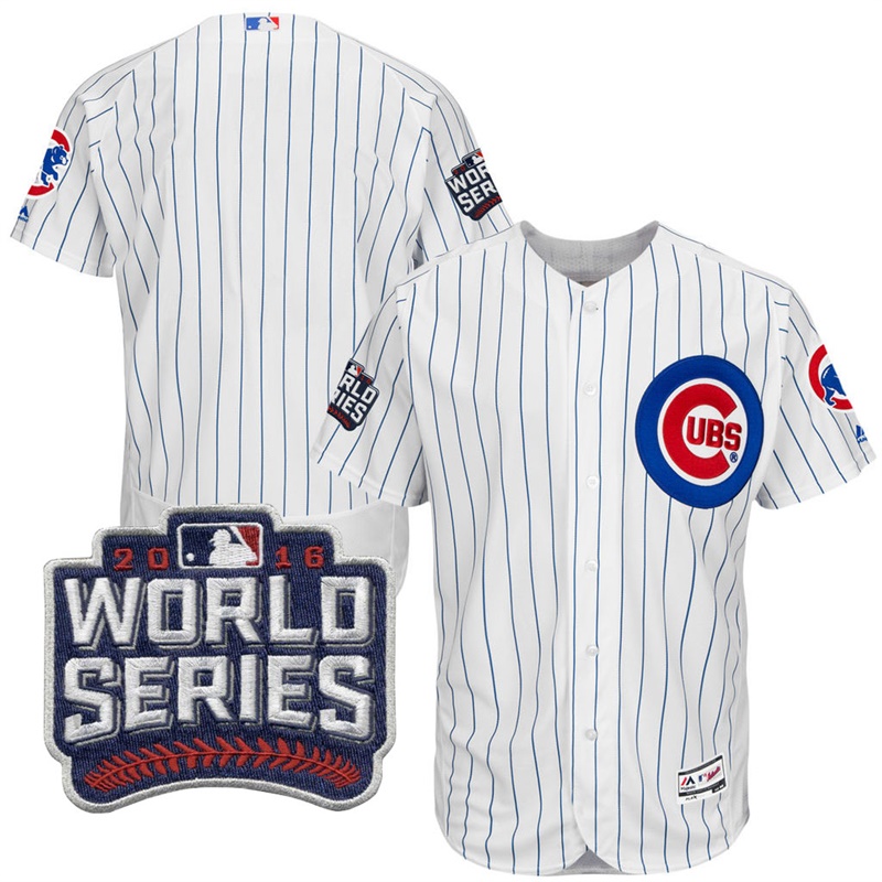 Men's Chicago Cubs White 2016 World Series Bound Flex Base Jersey