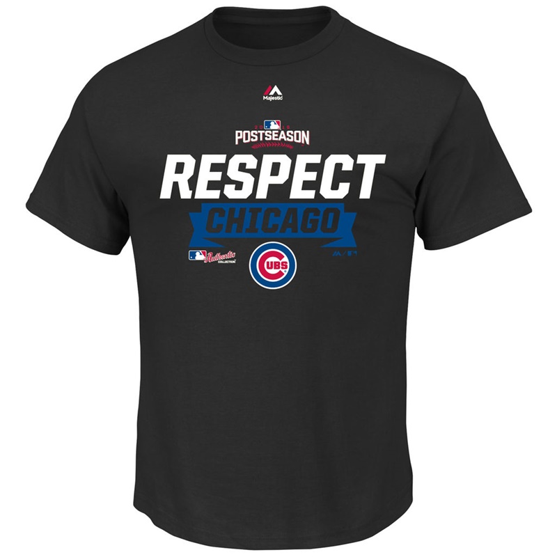 Men's Chicago Cubs Black 2016 Division Series Clincher T-Shirt