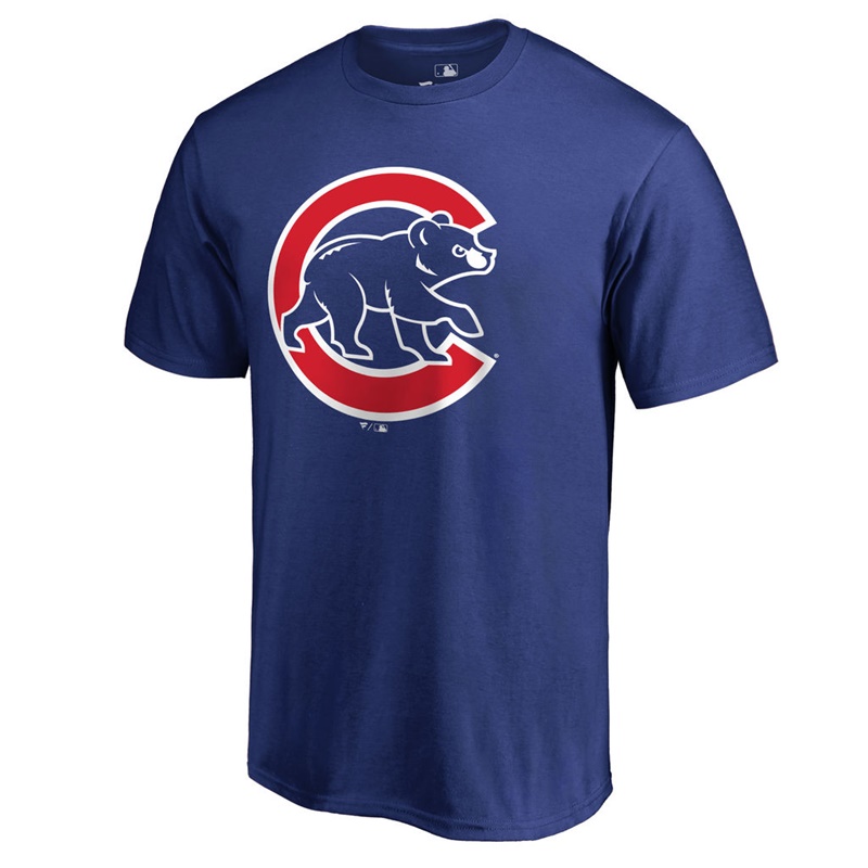 Men's Chicago Cubs Blue Primary Team Logo T-Shirt