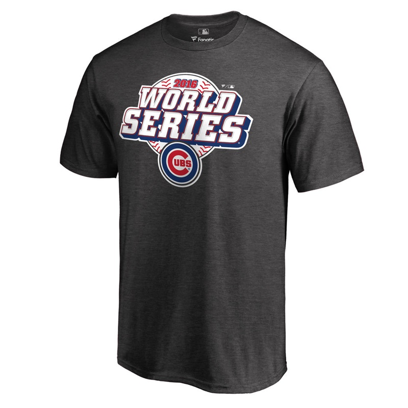 Men's Chicago Cubs Heather Gray 2016 World Series Bound Big League T-Shirt